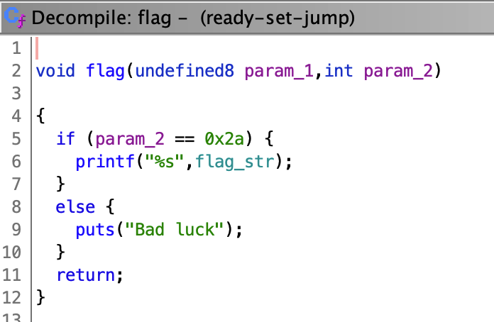 Ready Set Jump flag function