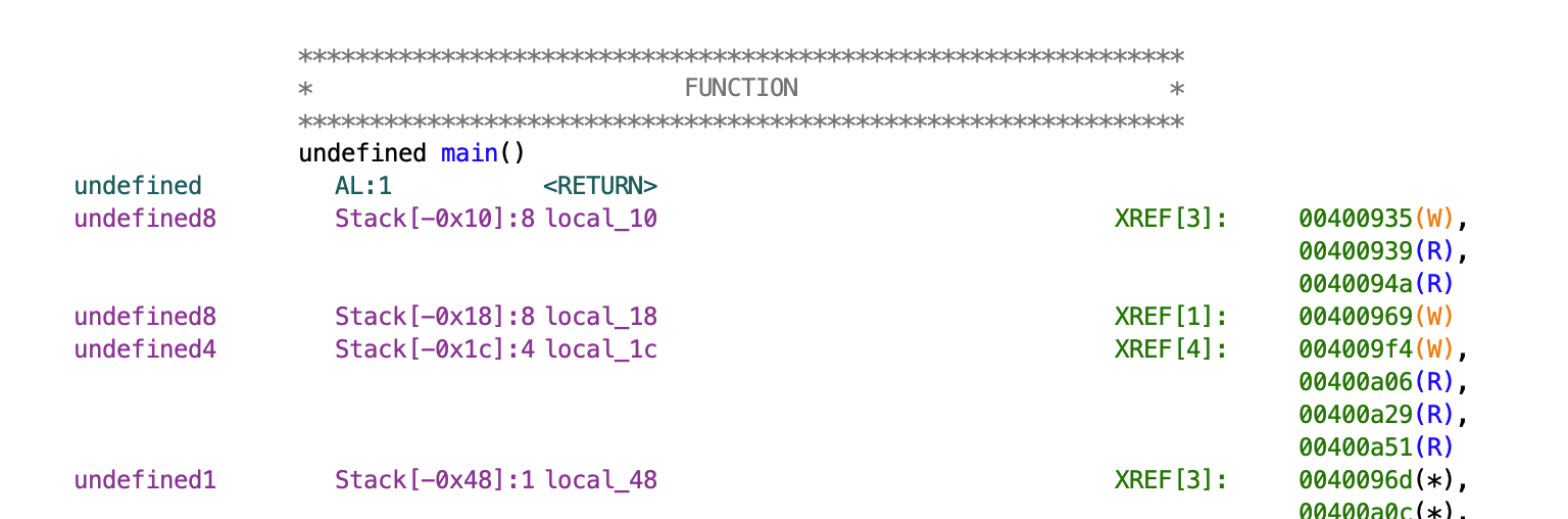 Ready Set Jump main function memory layout